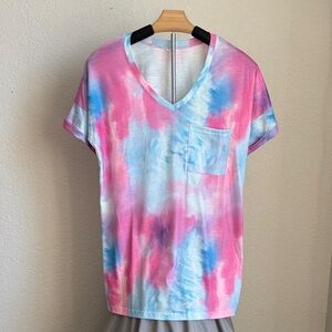Tie-Dye V-Neck Women’s Top